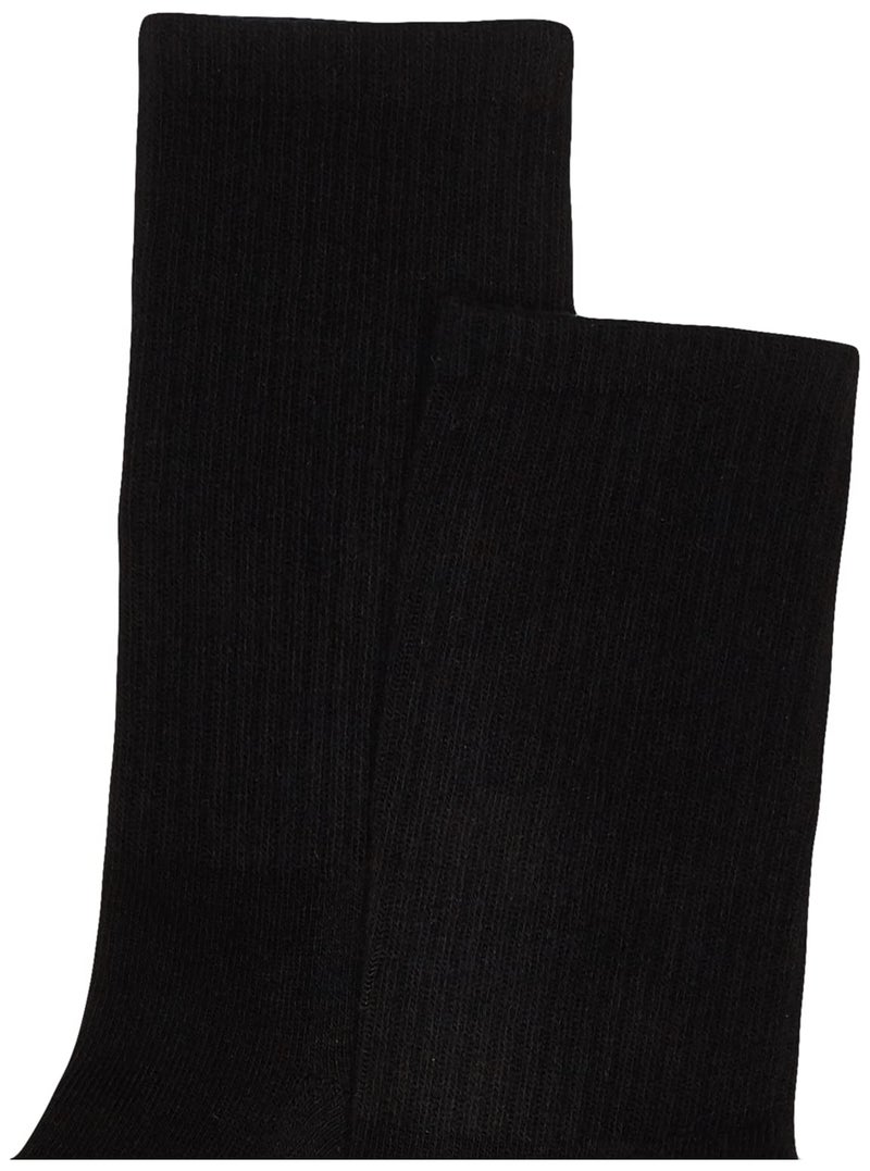 Jefferies Socks Big Boys' Seamless Sport Crew Half Cushion Socks 6 Pair Pack, Black, Medium - Image 1